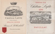 2 Etiquettes Chateau Lafite Negoce