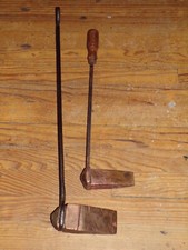 2 fers à souder ancien panne cuivre, tige acier 
