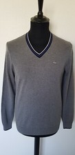 Pull Col V Anthracite Lacoste