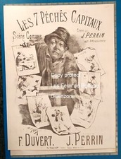 Les 7 péchés capitaux Scéne comique Duvert Perrin gravure document