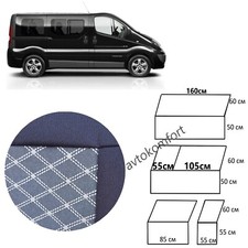 Housses de siège fabriquées pour LKV Renault Trafic MK2 2001-2014 9 places
