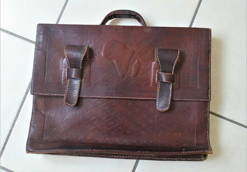 Cartable serviette en cuir - /,