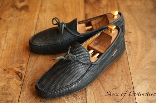 Mocassins tissés bleus