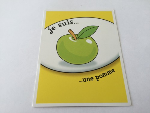 Carte suis une pomme - une, pièce