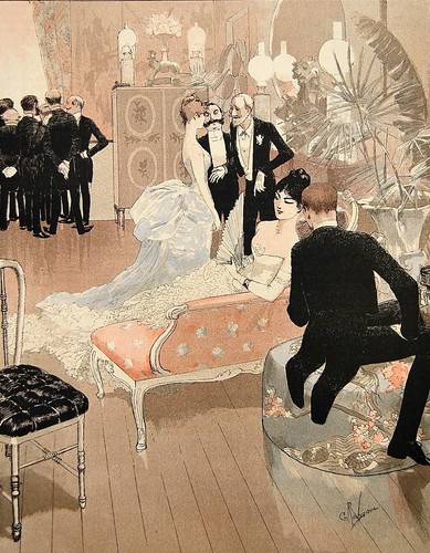 Illustration belle epoque bal - belle,