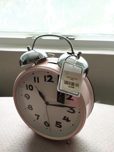 Réveil neuf vintage rose