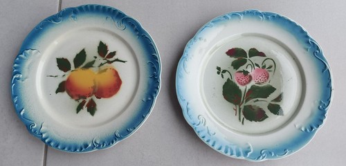 Lot assiettes barbotine - lot,