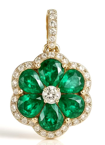 Pendentif fleur diamant - fleur,