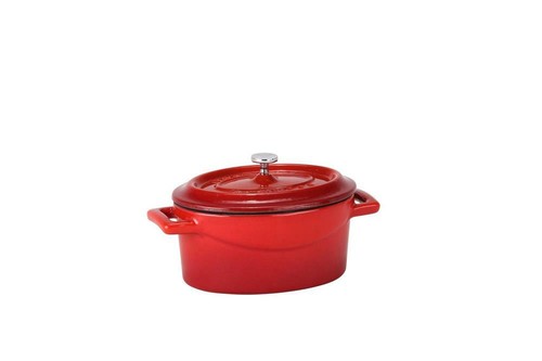 Mini cocotte ovale rouge - , en