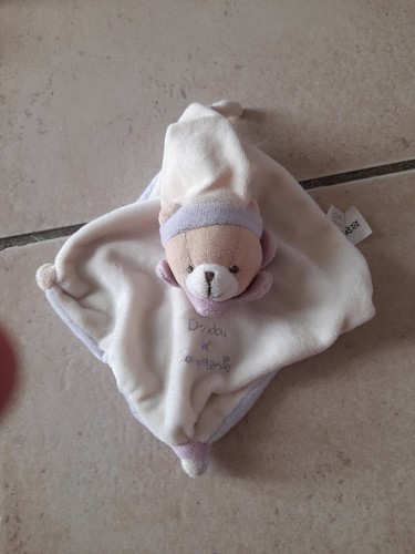 Doudou plat ours bonnet - bonnet,