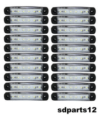 20 Feux de Gabarit Blanc 12V LED Position Avant Camion Fourgon Camping-car E13