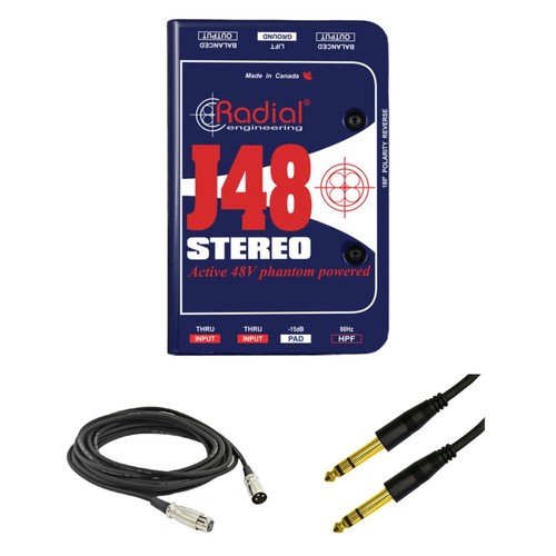 Radial j48 stereo - with, cables