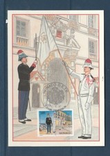 MONACO carte  compagnie des carabiniers  tenues hiver et été  1997