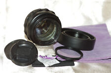 Objectif M42 85mm f2 JUPITER-9 bouchons, filtre, pare-soleil, housse REMARQUABLE