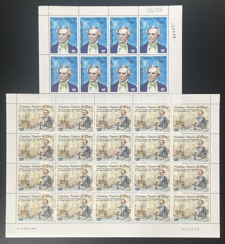 Congo 1988 826 827 - 1988, planche
