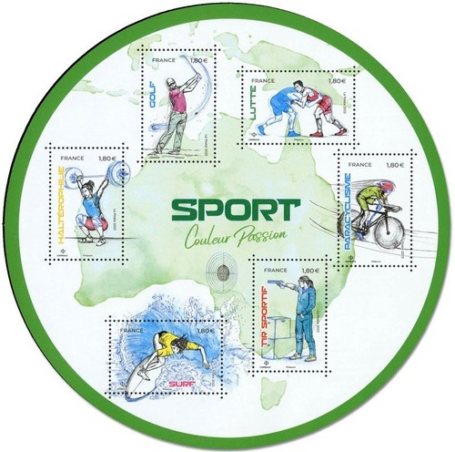 France feuillet f5688 couleur - france,