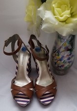 Tommy Hillfiger Red , White, Blue, and Brown  Platform Wedge Sandals