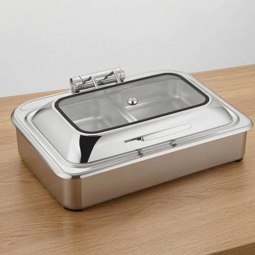 Chafing dish avec couvercle - couvercle, en