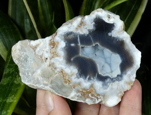 Géode calcédoine bleue - géode,
