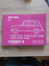 Catalogue pieces Rechanges PR 953 RENAULT R 4 PART LIST 1971 1975 R4 Parts List