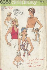 Patron De Couture Vintage 1974 B32 1/2 TOP (1010)