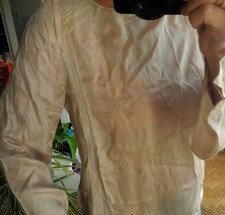 Blouse ZADIG & VOLTAIRE S 36/38 manches longues , broderies, rubans de dentelle