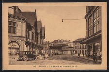 CPA Reims, La Place du Marché