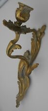 ANCIENNE APPLIQUE MURALE EN BRONZE STYLE LOUIS XV DECOR FEUILLAGE