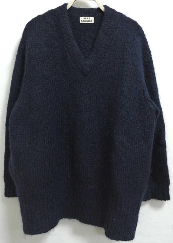 Pull bleu laine col - pull, et
