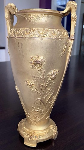 Vase bronze doré art - bronze,