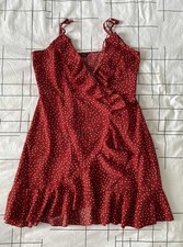 Robe portefeuille femme rouge foncé Taille XS (34)