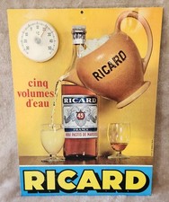  Ancien Thermomètre Publicitaire Ricard Cinq Volumes Sur Plaque Plastique 
