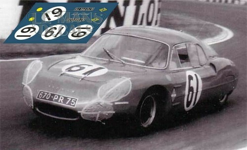 Décal alpine m63 mans - m63, b