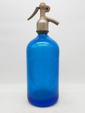 Ancien siphon bleu cobalt