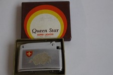 Briquet Essence QUEEN STAR  carte Suisse  Objets du fumeur (28787)