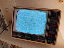 Mini tv cathodique CRT noir et blanc de Ondex de 1982