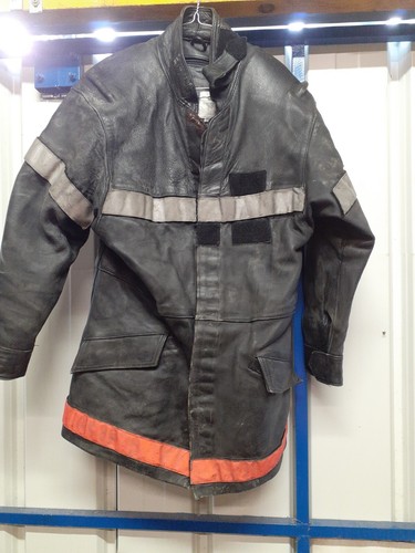 Veste cuir pompier feux - veste,