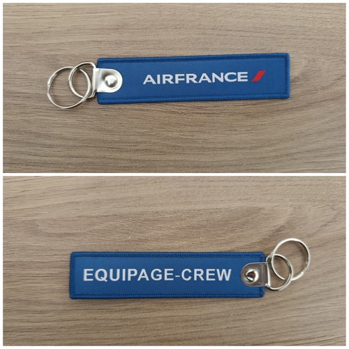 Porte clé brodé avion flamme - clé,