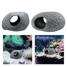 Aquariums Hideaway Pierre de jeu réaliste Deux trous Habitat pour crevettes