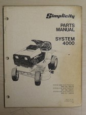 SIMPLICITY PARTS MANUAL SYSTEM