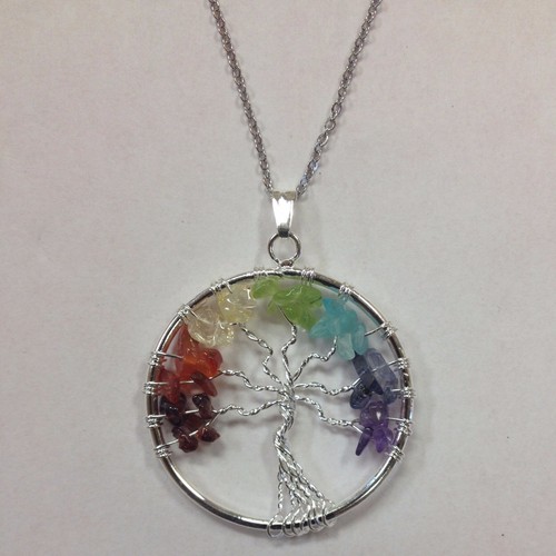 Tree life pendant chakra - tree, pendant,
