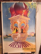 AFFICHE ANCIENNE AUTRICHE KIOSQUE  MUSIQUE BAROQUE