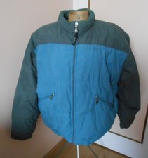 Blouson doudoune  bicolore bleu pétrole et gris - Dakine Est 1979 - Vintage