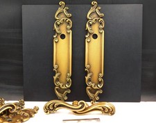 ☐7X7mm Paire de Poignées de Porte avec plaques de propreté,style Rococo,Louis XV