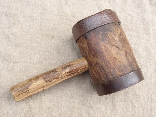 Outil ancien maillet - , bois