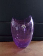 Vase Cristal Bohemia Violet Hauteur 18,5 Cm