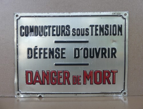 Ancienne plaque alu