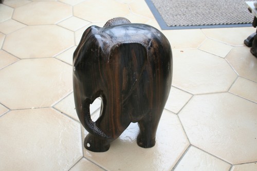 Sculpture éléphant bois - éléphant, en