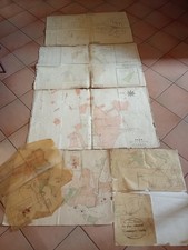 RARE LOT DE 5 PLANS ANCIENS MANUSCRITS DIVISION PARCELLAIRE.TARN ET GARONNE-