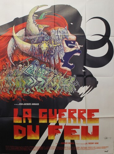 Guerre feu affiche - "la,